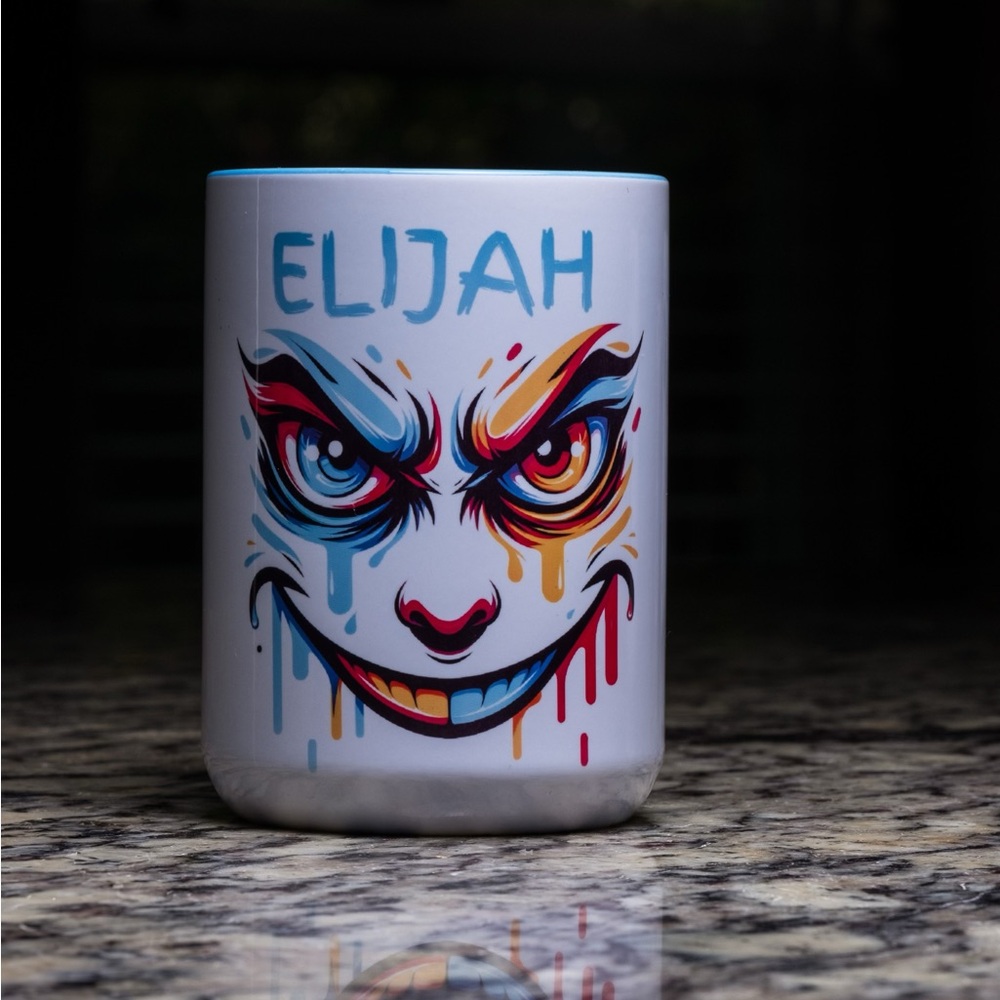 Custom Made Expressive Face Ceramic Mug (15 oz)